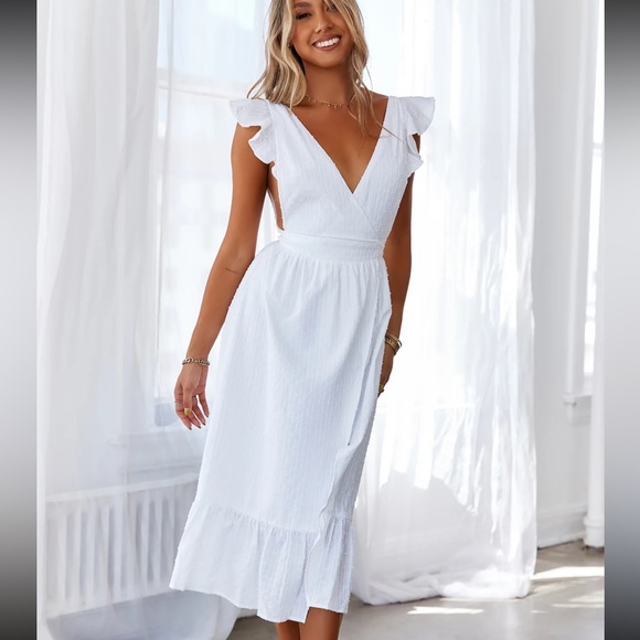 Hello Molly midi white dress - Picture 1 of 8